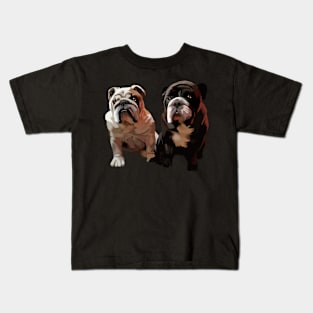 two cute black dogs-vector art Kids T-Shirt